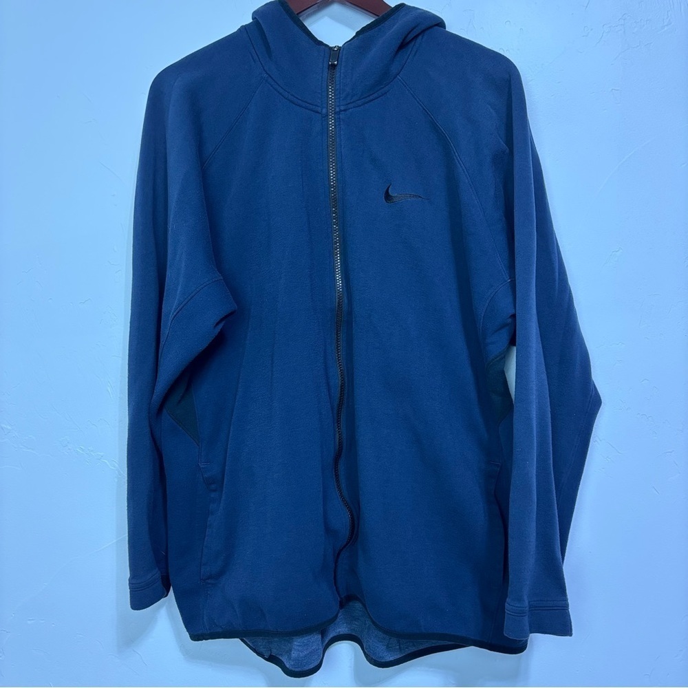 Nike Showtime Basketball Full Zip Hoodie FLAW Men's XXL 2XL Blue Dri Fit